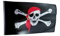 Piratenflagge gro 3-farbig