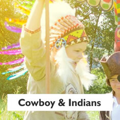 Cowboy and American Indian play world